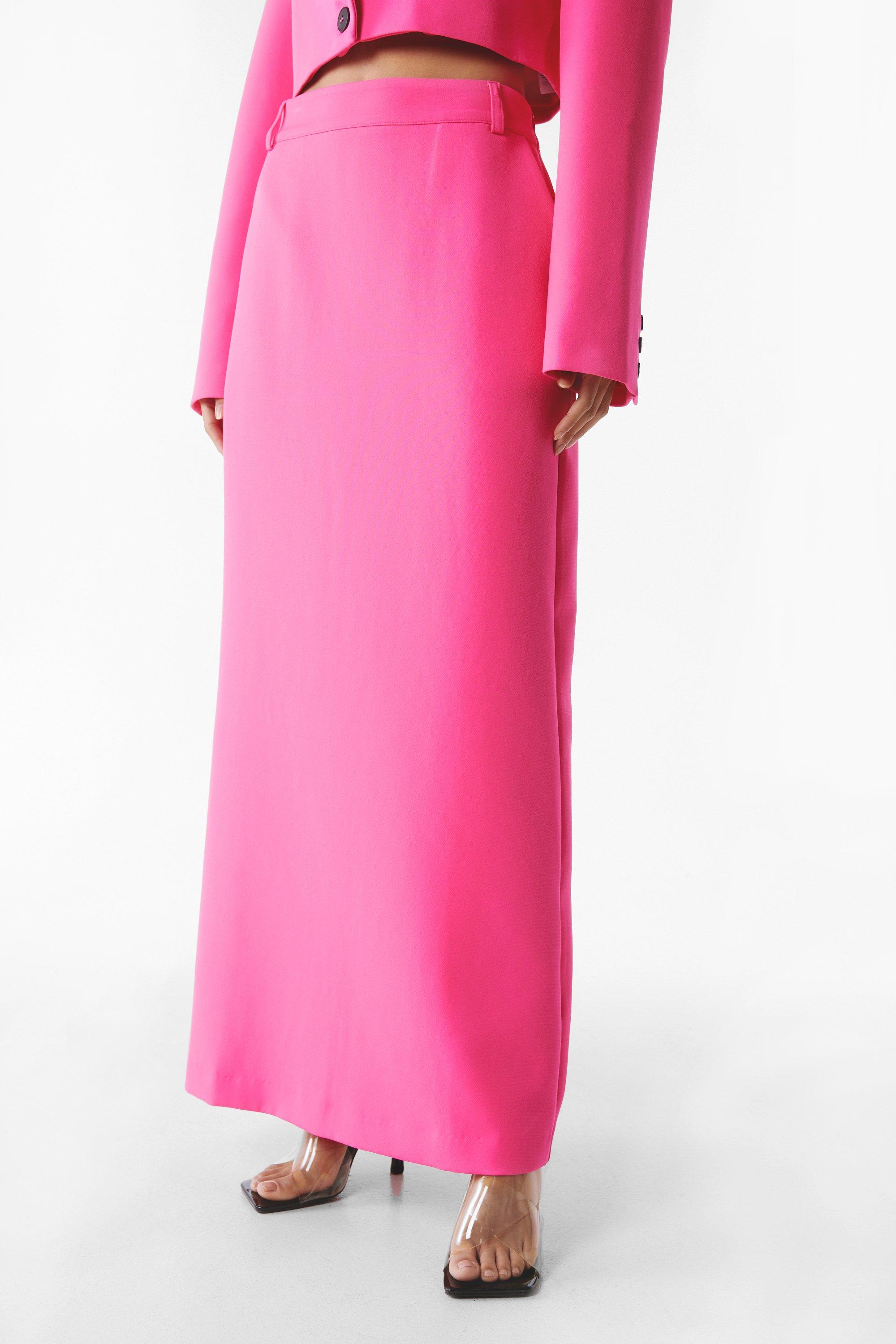 Pink skirt boohoo sales